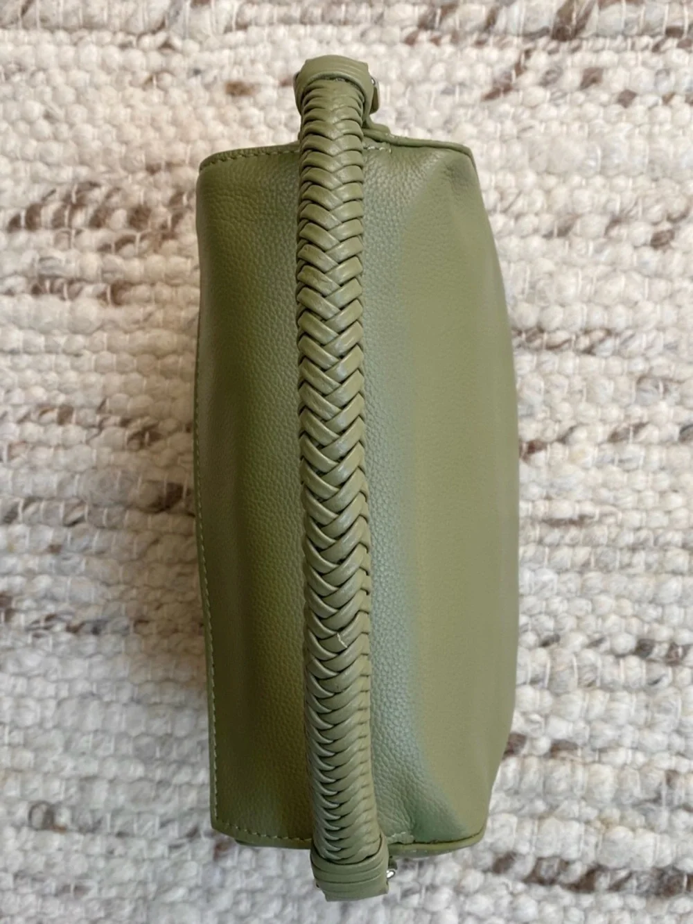 Walter Baker Leather Crossbody Braided Handle Jagger Bag in Sage Green NWT
